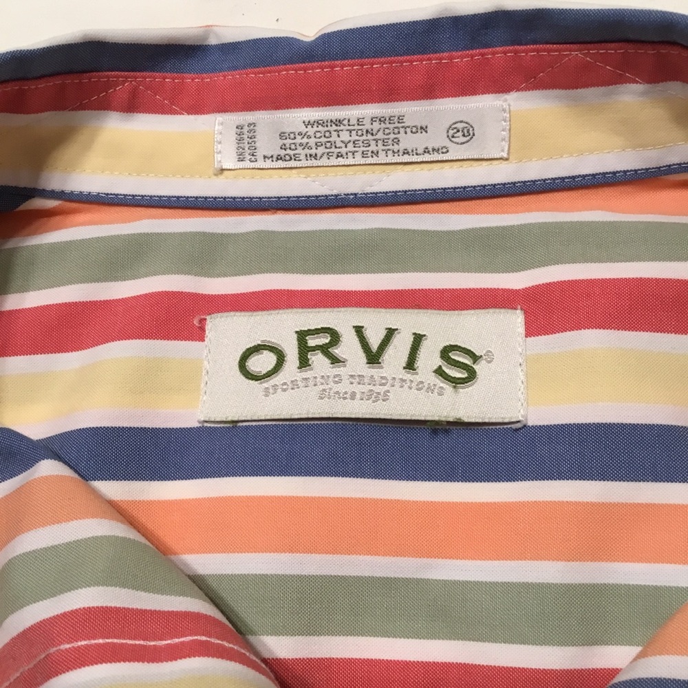 Orvis shirt Women Sz 20 Multicolored long Sleeve